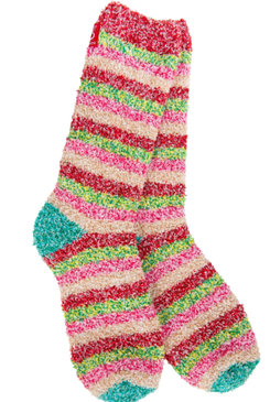cozy holiday mutli crew world's softest socks