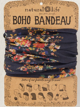black red bouquet boho bandeau