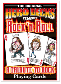 music, playing cards, cards, hero deck, rock and roll