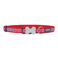 Red Dingo Nylon Collar in Union Jack