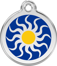 Red Dingo ID Tag in Tribal Sun in 3 sizes