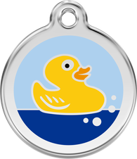 Red Dingo ID Tag in Rubber Duck in 3 sizes