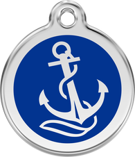 Red Dingo ID Tag in Anchor in 3 sizes