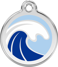 Red Dingo ID Tag in Wave in 3 sizes