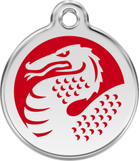 Red Dingo ID Tag in Red Dragon in 3 sizes