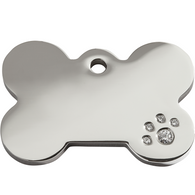 ID Tag for Dogs in Diamante Bone in 3 sizes