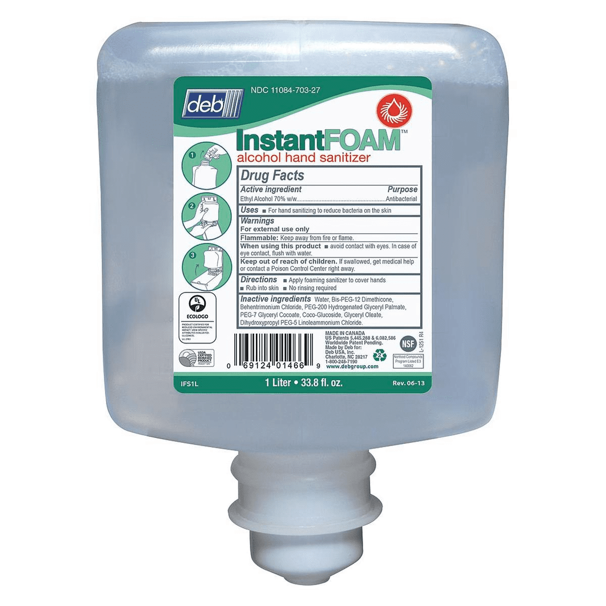 SBS Instant Foam Alcohol Hand Sanitizer 1 Liter - Facility Solutions, Inc.