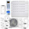    RDZ Series 45,000 BTU With 5 Wall Mount 12000 BTU Mini Split Heat Pump, Wi‑Fi Ready, 25 FT Line Set Included