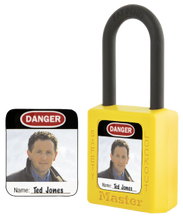 Master Lock #S142 photo padlock label (padlock not included)