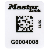 Master Lock #S150 barcode labels for safety padlocks and lockout point isolation tag