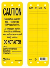 #S4701 Scaffold Safety Tag