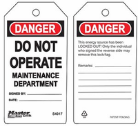 #S4017 Safety Tag
