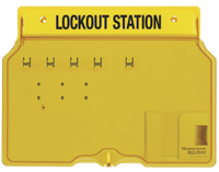 #1482B Unfilled Covered Lockout Station - Ready for your padlocks & devices