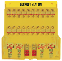 #1484BP3 Lockout Station with #3RED Laminated Steel Padlocks. Other Padlocks Available