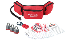 #1456P3KA Personal Lockout Pouch Kit. Shown with #3RED Steel Padlocks. Other padlocks available