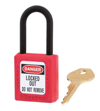 #406 Safety Thermoplastic Lockout Padlock. Nylon Shackle