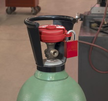 Shows #S3910 in use on gas tank. Padlock not included