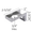 Polished chrome finish bathroom stall bottom hinge door insert #90H421