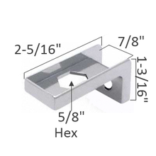 Bathroom stall hinge door insert for 7/8" door. #90H412