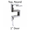Chrome plated bottom bathroom stall hinge door insert #90H441