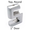 Chrome plated bathroom stall bottom hinge door insert #90H445