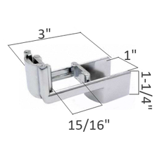 Chrome plated bathroom stall bottom hinge door insert #90H442