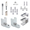 Chrome plated top AND bottom bathroom stall hinge replacement pack #63120