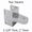Chrome plated top bathroom stall bracket #90H175