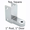 Chrome plated top bathroom stall hinge bracket #90H136