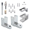 Top AND bottom bathroom stall hinge replacement pack #63150