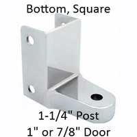 Chrome plated bottom bathroom stall hinge bracket #90H152