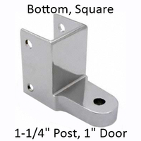 Chrome plated bottom bathroom stall hinge bracket #90H194
