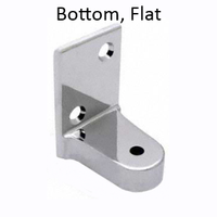 Chrome plated bottom bathroom stall hinge bracket #90H123