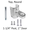 Top bathroom hinge replacement pack #63100