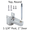 Top bathroom stall hinge replacement pack #63200
