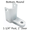 Chrome plated bottom bathroom stall hinge bracket #90H247