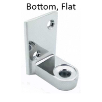 Chrome plated bottom bathroom stall hinge bracket #90H102