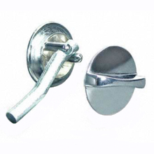 Concealed latch set for baked enamel bathroom stalls