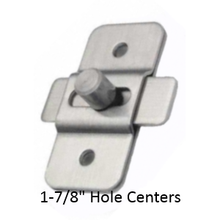 Surface mounted slide latch for solid plastic bathroom stalls