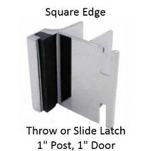 Inswing strike & keeper for1" SQUARE edged bathroom stall pilaster & door