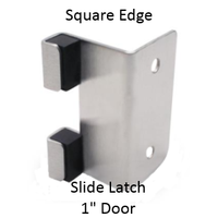 Outswing strike & keeper for SQUARE edged bathroom stall