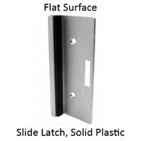 Inswing strike & keeper for solid plastic (HDPE) bathroom stalls