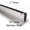 Continuous Two Ear Wall Bracket for Bathroom Stall. 1" Panel, Stainless Steel, 41" Long
