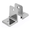 Chrome plated angle bracket PAIR for any thickness of bathroom stall panel. "Stubby"