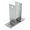 Stainless steel two ear bracket for 1-1/4" bathroom stall panel. Extra high