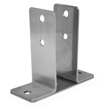 Stainless steel urinal screen bracket for 1-1/4" bathroom stall panel. Extra High