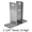 Stainless steel urinal screen bracket for 1-1/4" bathroom stall panel. Extra High