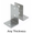 Stainless steel PAIR of angle brackets to fit any thickness bathroom stall panel