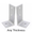 Aluminum pair of angle brackets to fit any thickness bathroom stall panel