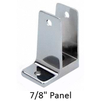 Chrome plated one ear wall bracket for 7/8" bathroom stall panel